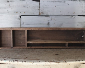 Rustic Tool Tote / Vintage Wooden Tool Box / Rustic Wooden Divided Tool Tote / Primitive Industrial Tool Tote Home Decor Vintage Wood Box