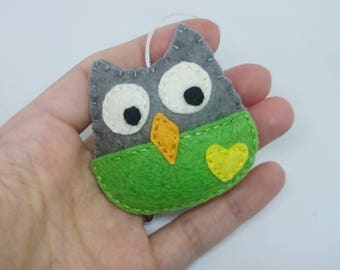 Owl Christmas ornament - handmande felt ornaments - home decor - Baby shower - READY TO SHIP