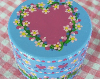 Hand Painted Love Boxes Pink Floral Heart Box Wood