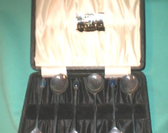 set of six tea spoons EPNS, Sheffield / Art Deco/silver plated/ British