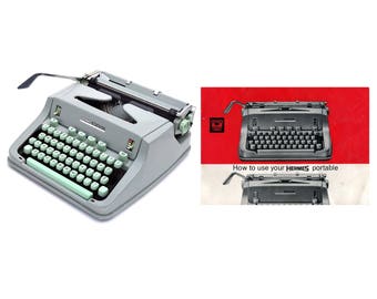 Hermes 3000 Media Portable Typewriter Instruction Manual Instant Download