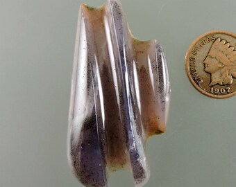 Designer Smithsonite Sculpted Cab, Translucent Smithsonite Cab, Pink and Purple Cab, Pendant Cab, Gift, C2540, Handcrafted by 49erMinerals