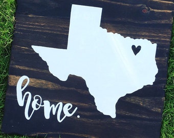 state wooden sign | choose your state + home | rustic decor | state love