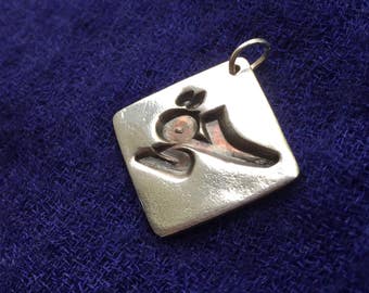 CLEARANCE Silver pendant "Truth" Arabic calligraphy