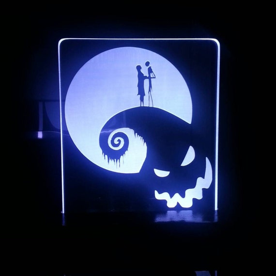 Nightmare Before Christmas Jack and Sally Acrylic LED light