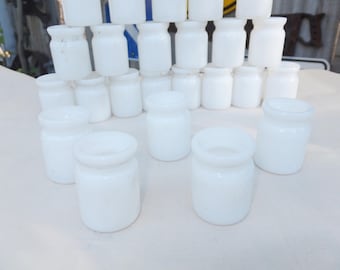 Milk Glass Creamer, 5 Vintage Milk Glass Cream Bottles - deocration or storage