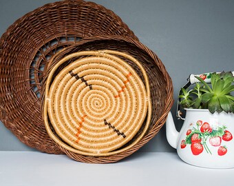 Set of Vintage Woven Baskets