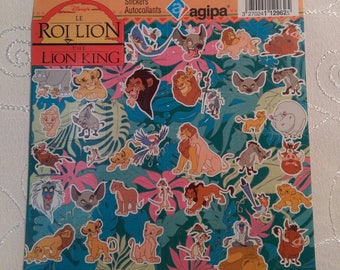 Vintage The Lion King Stickers-Disney,product of France by AGIPA