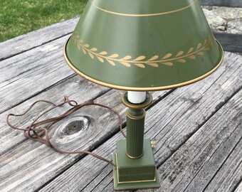 Toleware tole lamp vintage as is