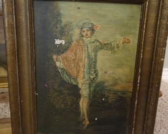 Vintage Victorian Petite Painting Shabby
