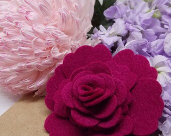 Fuschia Flower Power Brooch