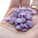 Purple Acrylic Flower Beads Washed Matte Finish 10mm (30)