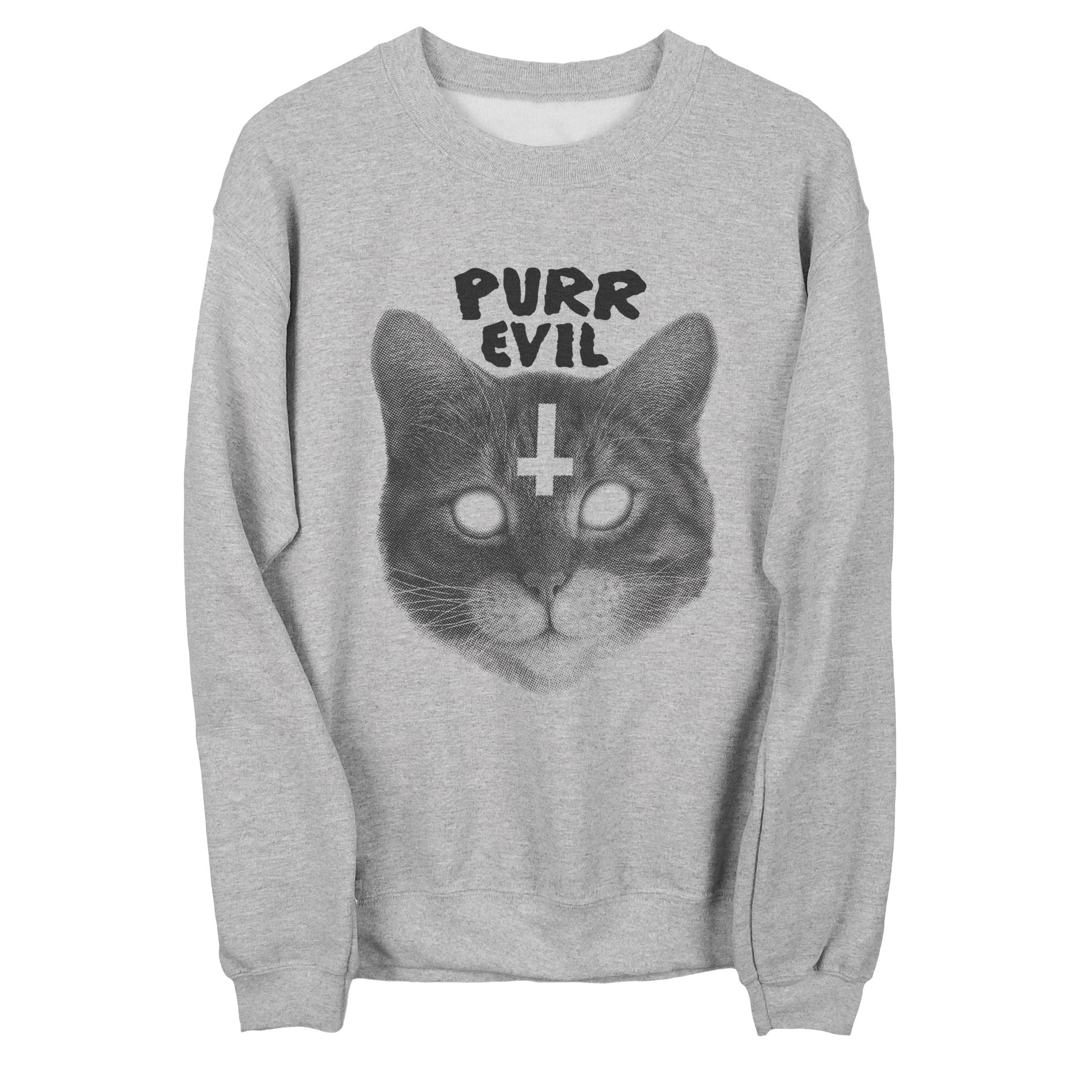 Satanic Cat Sweater Purr Evil Unisex Sweatshirt