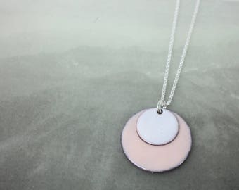 Enamel Copper Necklace Stacked