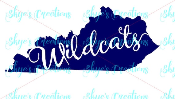 Download Kentucky Wildcats svg ky state outline