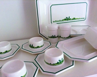 Vintage 1970s Emsa Plastic Breakfast Set with Dutch decor