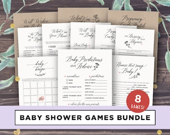 Baby shower games | Etsy