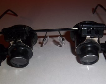 LED Metal Frame Glass Magnifying Glasses Tool with Lights Jeweler's Jewelry Reading Watchmaking Watch Repairs Electronics Magnifying Glasses