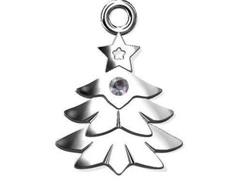 Charm Christmas Tree (Swarovski elements) Silver 925