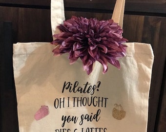 Pies & Lattes/Pilates Tote