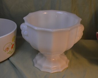 Grecian Athenian Milk Glass Planter Wedding Decor