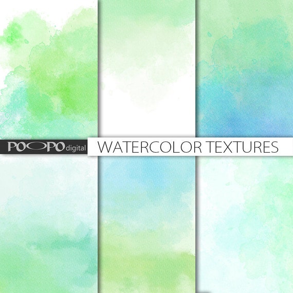 Watercolor digital paper watercolour hand paint texture