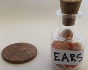 Dollhouse Miniature Halloween bottle of Ears