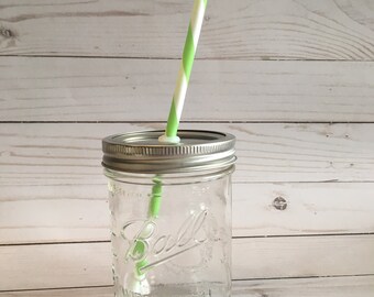 Mason Jar Cup, Mason Jar Tumbler, Mason Jar Tumbler Cup, Mason Jar Straw Cup, Glass Cup, Wide Mouth Mason Jar Tumbler fits in cupholder
