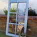 Shabby Chic Distressed 6-pane Glass Window-Annie Sloan Louis Blue