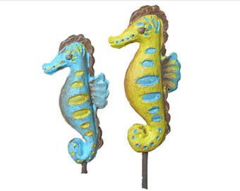 Dollhouse Miniature, Fairy Garden, Miniature Seahorse Stakes