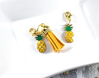 Planner charm - pineapple | Planner accessory, tn planner charm, travelers notebook charm, pineapple charm, fruit charm, summer charm
