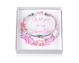 Flower Girl Proposal, Will You Be My Flower Girl, Flower Girl Gift, Flower Girl Bracelet, Ask Flower Girl, Personalized Flower Girl Box Gift