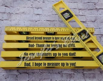 Father of the bride gift, Father of the bride, Father's Day, meaningful gift, unique gift, Carpenter Gift, Level, Father In Law gift, tool