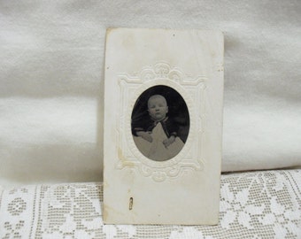 Gem sized Tintype of Chubby Baby