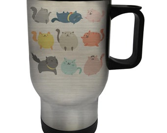 Cute Cats Cat Lovers Stainless S Travel 14oz Mug b247t