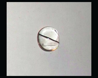 TOURMILATED QUARTZ – 15.5 x 14 Millimeter Oval Cabochon