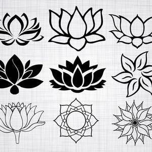 Free Free 287 Silhouette Lotus Flower Svg SVG PNG EPS DXF File