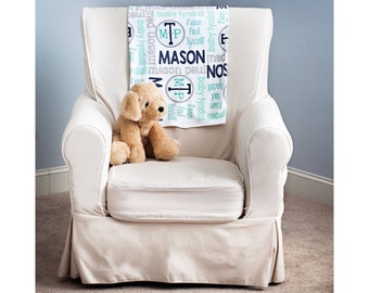 Personalized Baby Blanket - Baby Milestone Blanket - Custom Baby Blanket - Baby Name Blanket - Baby Shower Gift - Personalized Baby Boy