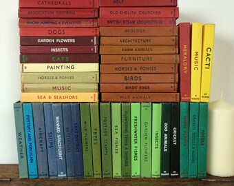 Vintage Observer books, Wide range of subjects and coloured covers, ideal for country home decor styling