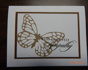 Handmade Sympathy Butterfly Card