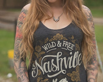 Wild & Free Nashville -Racer Back Tank
