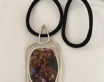 Ocean Jasper Pyrite Necklace/Pendant