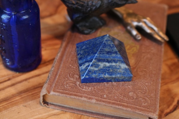 Small Lapis Pyramid, Lapis Lazuli Pyramid, Carved Lapis, Crystal Pyramid, Polished Lapis, Sacred Geometry, Crystal Grid, Healing Crystal