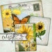 Printable, Digital, Postcards, Journaling Cards, Sunny Mornings, Ephemera Pack, Sunflower Ephemera, Vintage Flowers, Junk Journal Tags