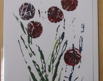 Collograph greetings card