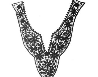 COLLAR NECKLINE APPLIQUE EMBROIDERY