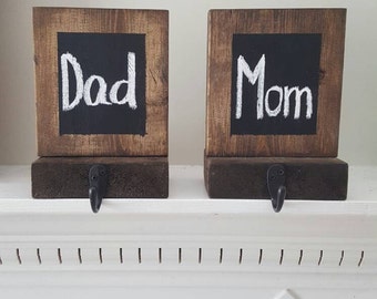 Rustic Wood Stocking Holder, Stocking Holders, Chalkboard Stocking Holders, Christmas Stocking Holder, Christmas Mantel