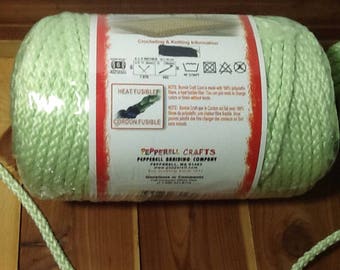 Mint Green Macrame Cord, 6 mm Bonnie Craft Cord, braided, 100 yards