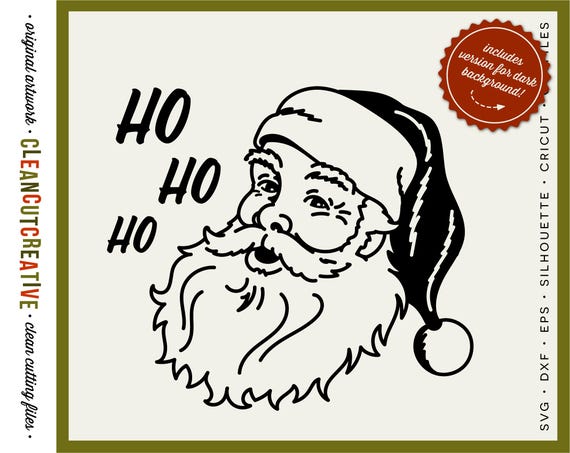 Download SVG Santa Face svg Retro Vintage Santa svg original art svg