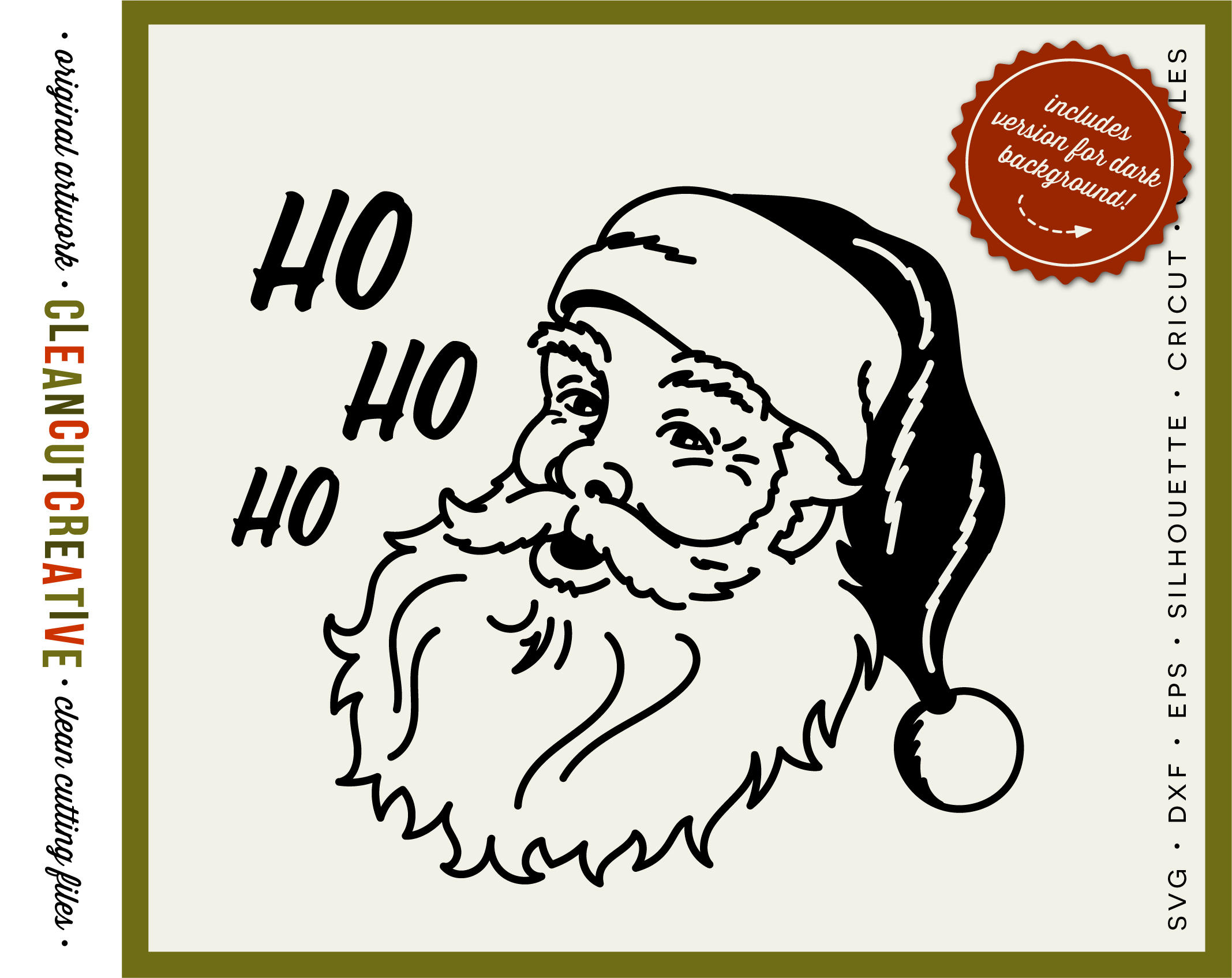 Download SVG Santa Face svg Retro Vintage Santa svg original art ...